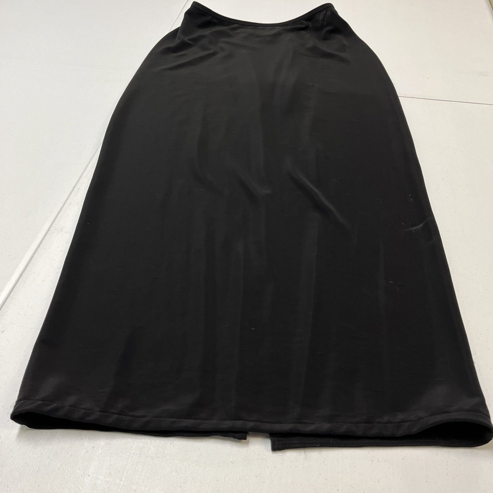 Also Know As Skirt Black Ribbed Jersey Knit Maxi Size M Capsule Minimalist Chic - Picture 2 of 8